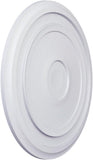 Traditional Reece Ceiling Medallion, 24 3/8"OD x 1 1/8"P (Fits Canopies up to 5 7/8"), Factory Primed