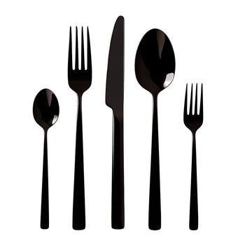 Silverware Set for 6, 30-Piece Oxford Flatware Set, Flat Handle Stainless Steel Cutlery Set with Fork Knife Spoon