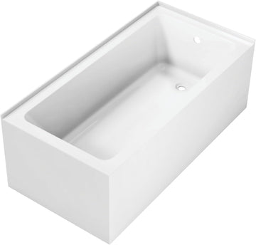 VTAP6030R22TS 60-Inch Acrylic 2-Wall Corner Alcove Tub with Right Hand Drain, White