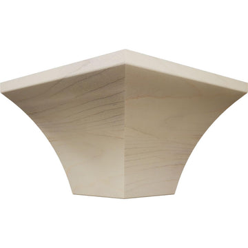 3 1/2"P x 4"H Solid Hardwood Stain Grade Crown Moulding Outside Corner, Maple (Matches
