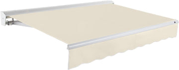 18' Destin Right Motor (18' x 10') Retractable Patio Awning, Linen