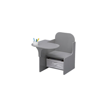 Children MySize Chair Desk with Storage Bin, Grey