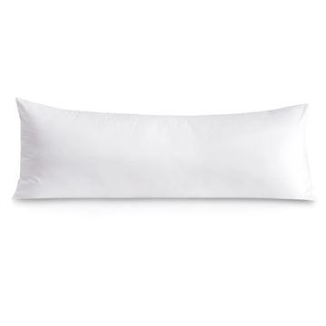 100% Cotton Body Pillow Cover 21x54, Envelope Closure, White