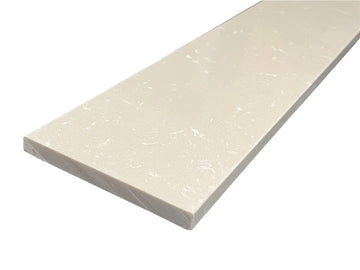 Crema Marfil Engineered Marble Door Floor Threshold Saddle Polished, for Shower Curb, Bathroom Vanity Backsplash