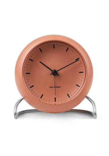 Jacobsen Table Clock Diameter 11 cm City Hall Danish Design Sensor Controlled Red