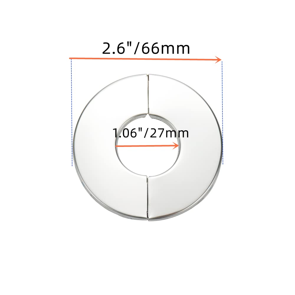 1.06" Wall Split Flange, Round Escutcheon Plate Pipe