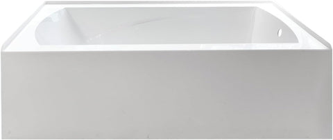 VTAM6032R21 60-Inch Acrylic 3-Wall Alcove Tub with Right Hand Drain Hole, White