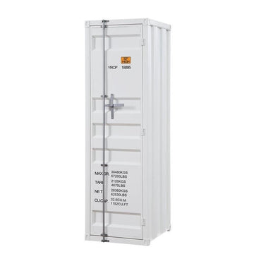 Cargo Wardrobe with 1 Door in White