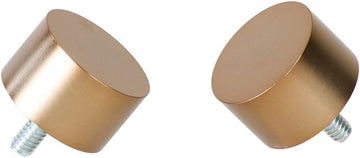 End Cap Finials for Curtain Rods of 7/8 and 1 Inch Diameter Color Warm Gold