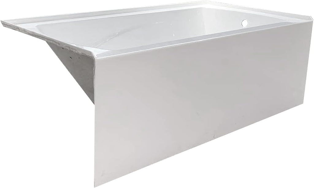 VTAM6032R21 60-Inch Acrylic 3-Wall Alcove Tub with Right Hand Drain Hole, White