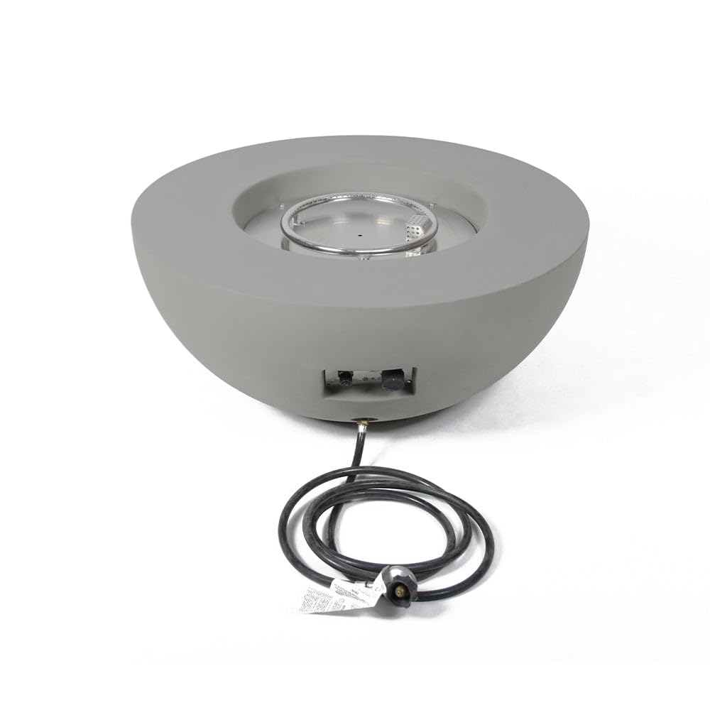 Roca Propane Fire Pit Table, Round Cast Concrete, 34 x 34-in