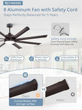 ZMISHIBO 72 Inch Oil Bronze Ceiling Fan - Image 2