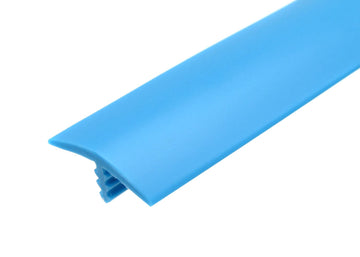 20ft Roll of Baby Blue 3/4" Plastic Tee Moulding for Arcade Game Cabinets, Counters, Shelves, or Tables