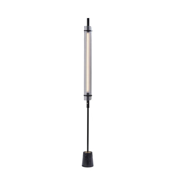 Flair Black Antique Brass Accent LED Floor Lamp