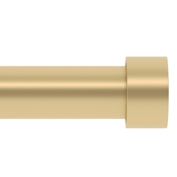 Gold Extra Long Curtain Rod 30 to 240 inch, Heavy Duty Curtain Rods for Windows with Modern End Caps, 1 inch Drapery