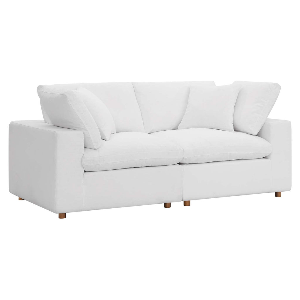 Commix Down-Filled Overstuffed Upholstered Loveseat