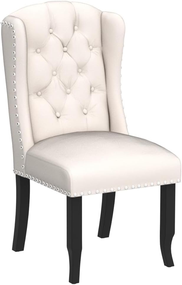 Modern Tufted Dining Chairs Set of 2, Velvet Upholstered Dining Room Chairs Armless Guest Side Chair Dining Room