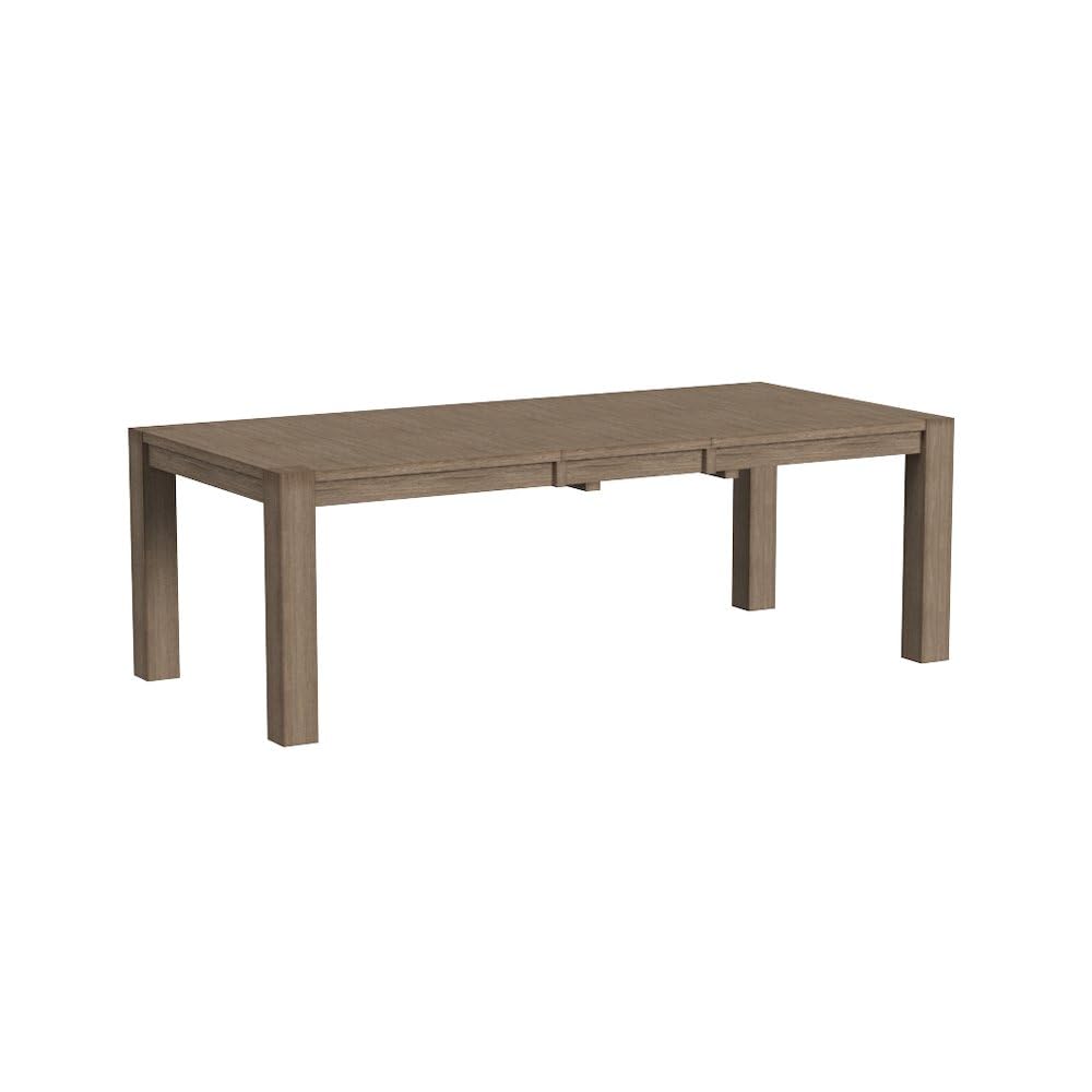 Anacortes Dining Solid Mahogany Dining Table with Self-Storing Leaf, Extendable Kitchen Table, Seats Up to 8, Dark