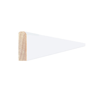 Baseboard Shoe Moulding, Modern Craftsman Style, Primed or Raw Wood, 6' Piece, (Primed Poplar)