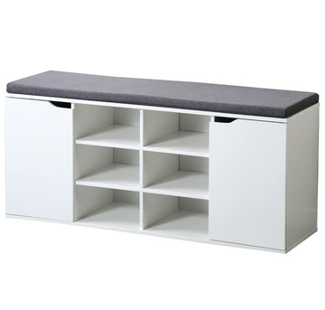 13 Shoe Cabinet with Seat Cushion White W 103 H 48 D 30.5 cm W 103 H 48 D 30.5 cm