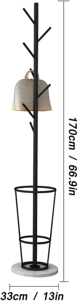 Stand Coat Rack Modern Creative Independent Single-bar Coat Rack Floor-Standing Marble Base Living Room Bedroom