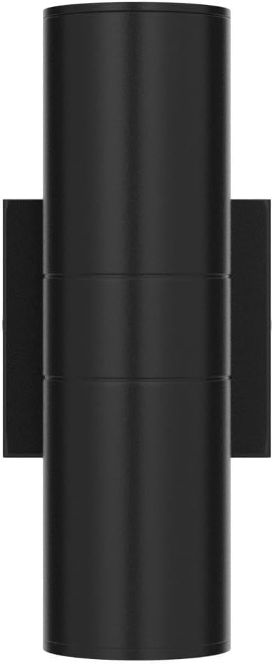 Outdoor Wall Lights 2 Packs, Integrated LED Cylinder Up Down 12W 2700K Modern Aluminum Light