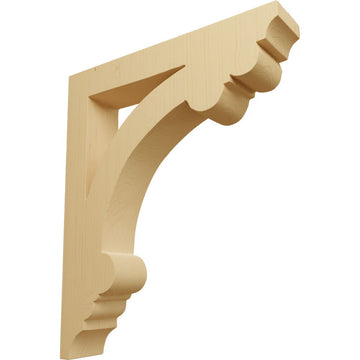 Small Ellis Wood Corbels, 1 1/2"W x 7 1/2"D x 9"H, Alder