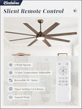 72" Ceiling Fan with LED Light and Remote - Antique Bronze