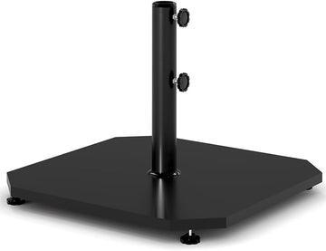 Umbrella Base 40lbs with Stainless Steel Umbrella Tube, Heavy Duty Steel Umbrella Stand, Black
