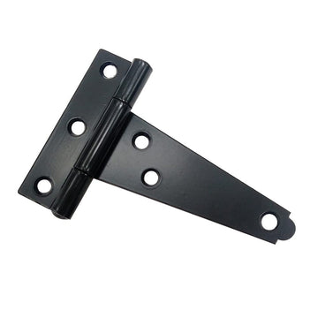 Tee Hinge, 3 In. Long Leaf, Steel Construction, Black Painted Finish (2 Pack)