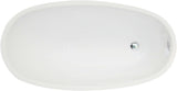 VTRS482627 48-Inch Acrylic Freestanding Tub with Drain, Glossy White