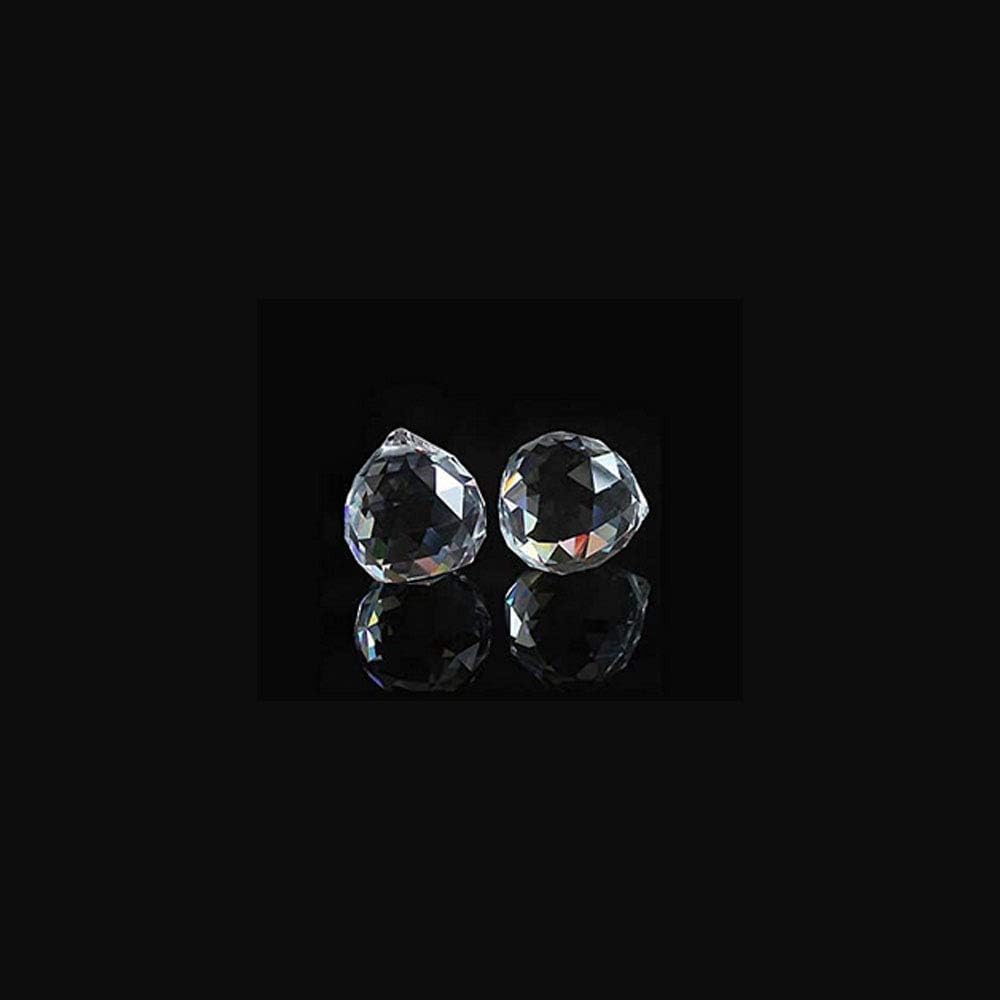 12 Pcs Crystal Ball Prism Suncatcher 30mm Rainbow Pendants Maker - Clear Glass Crystal Ball Prism