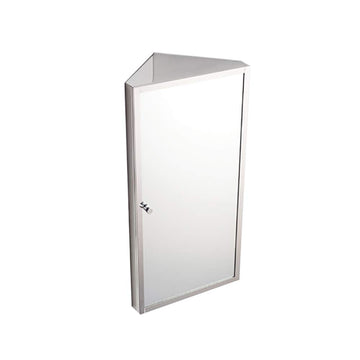 Stainless Steel Corner Bathroom Mirror Cabinet Triangle Locker Wall Cabinet Multipurpose Kitchen Medicine Storage