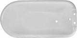 Heritage 54 Inch Cast Iron Clawfoot Tub and Shower Package - White/Chrome Feet & Fixtures