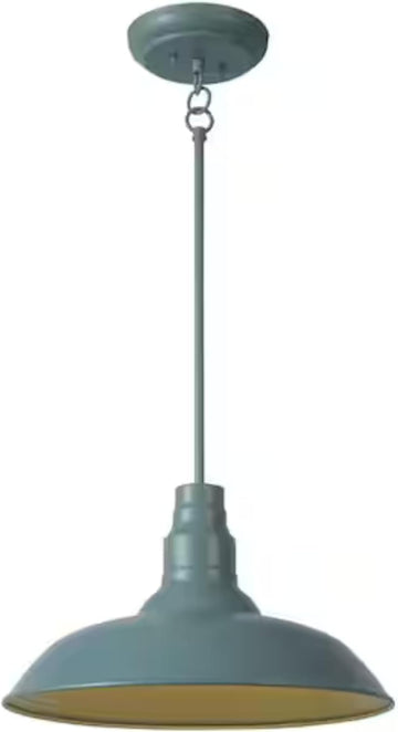 Outdoor Teal Mini Pendant Light - Weather Resistant Hanging Lamp