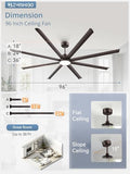ZMISHIBO 96 Inch Oil Bronze Ceiling Fan - Image 3