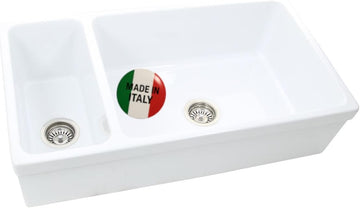White Farmhouse Sink, 36" Farm Kitchen Sink, Fireclay