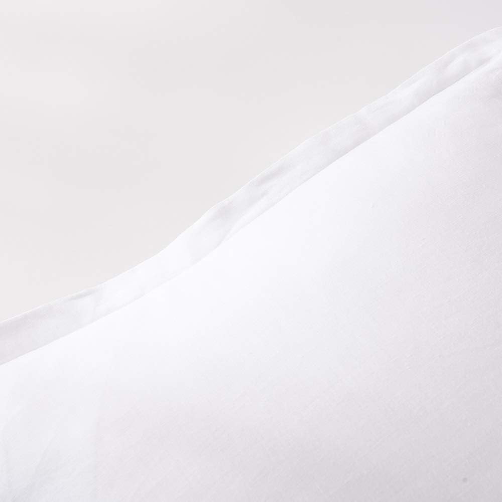 Stone Washed French Linen European Pillow Shams, Set of 2 Pieces, 26 inches x 26 inches Square Euro Sham, Super Soft