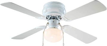 42-742t-sh-en-wh Ceiling Fan, White, 42"