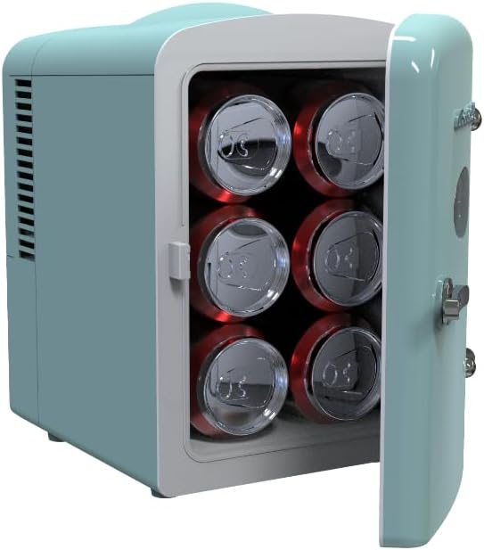 Compact refrigerators Multi Colors, Office Product, small meal cool, Beverage, Drinks (Blue)