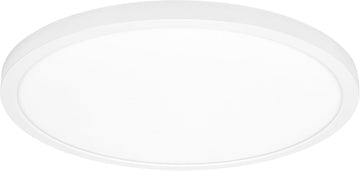 19" White LED Flush Mount Ceiling Light Fixture, 2500 Lumens, 5 CCT | , Round Color Selectable Panel Light, Dimmable