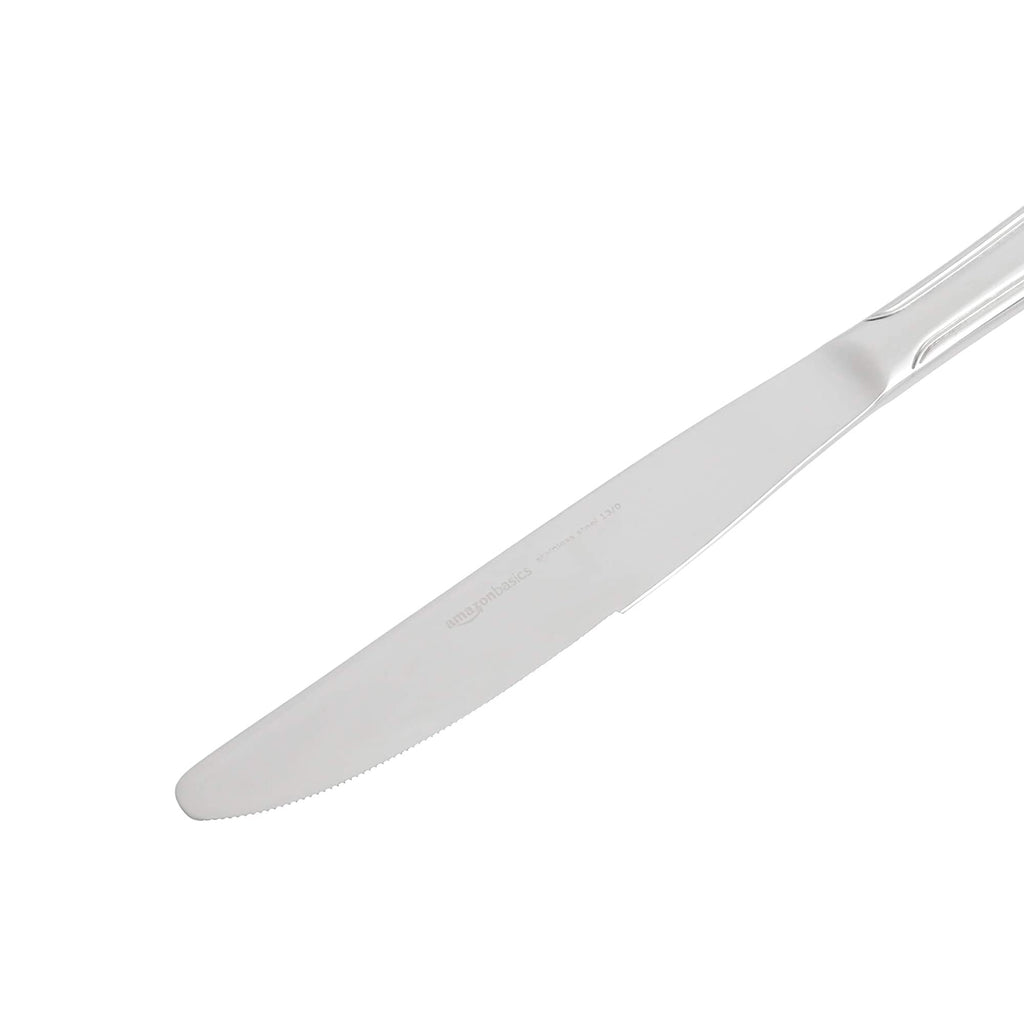 Silverware Set, Stainless Steel Flatware, Dishwasher Safe, Service for 4, 20-Piece Forks and Spoons, Crown Edge