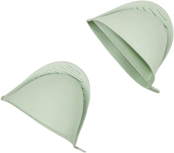 6-Piece Silicone Oven Mitts Set, Heat Resistant Kitchen Gloves with Soft Cotton Lining, Pot Holders & Mini Mitts for