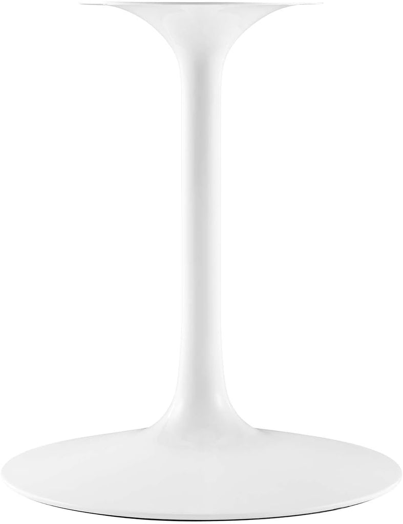 Inspired Saarinen Style Tulip Round Pedestal Dining Table — White Marble Top, 54″ Round