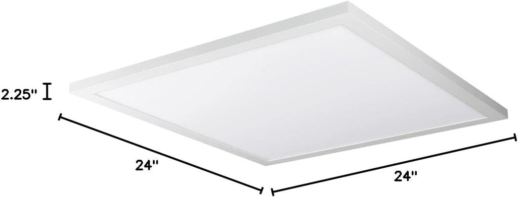 LED Flush Mount, 0.75x23.50x23.50, White Finish