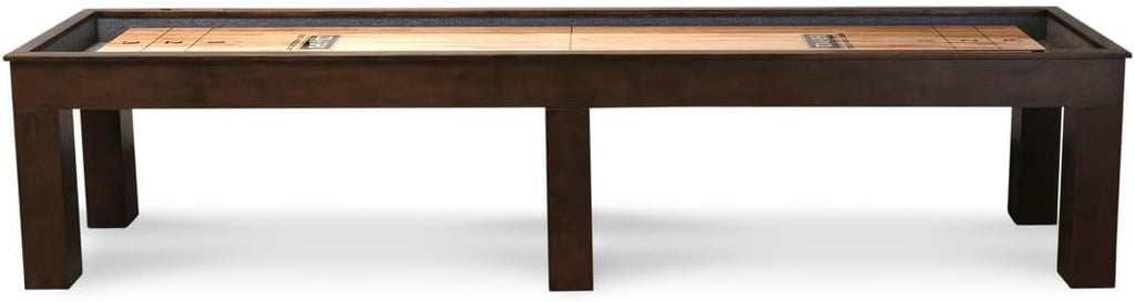 Shuffleboard Table (12FT,Natural Walnut and Antique Coffee)