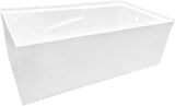 VTAM6032R21TS 60-Inch Acrylic 2-Wall Corner Alcove Tub with Right Hand Drain, White