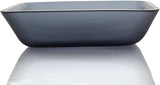 Europea GreyTempered Deco Glass Vessel Bathroom Sink in Grey Transparent Matt | Top Mount Sinks Above Countertop