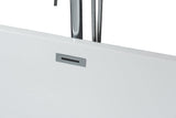 Lure 59 in. Freestanding Acrylic Flatbottom Soaking Bathtub in White