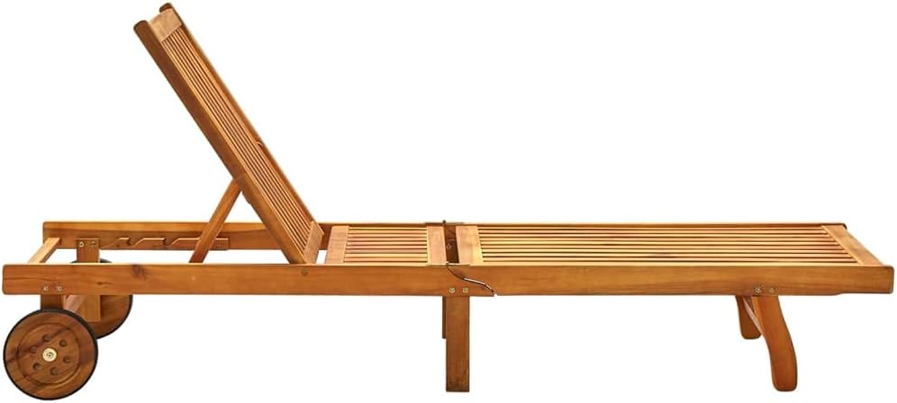 Patio Lounge Chair, Outdoor Chaise Lounge Chair with Adjustable Backrest, Sunlounger, Sunbed Poolside, Farmhouse